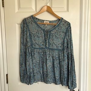 Haute Hippie tribe loose pheasant top